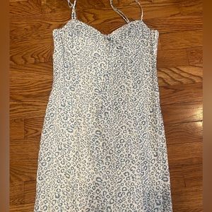 Princess Polly Acer Mini Dress. Blue Cheetah size 2.